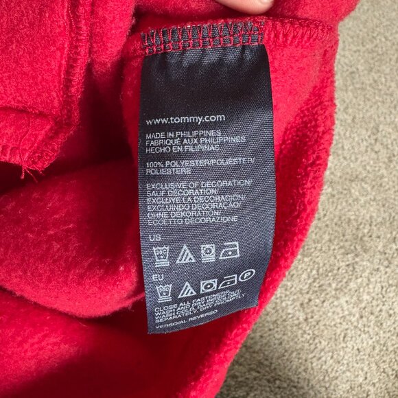 Tommy Hilfiger Red Fleece Zip Sweatshirt Baby Kids Toddler Size 2T Preppy - Picture 10 of 10